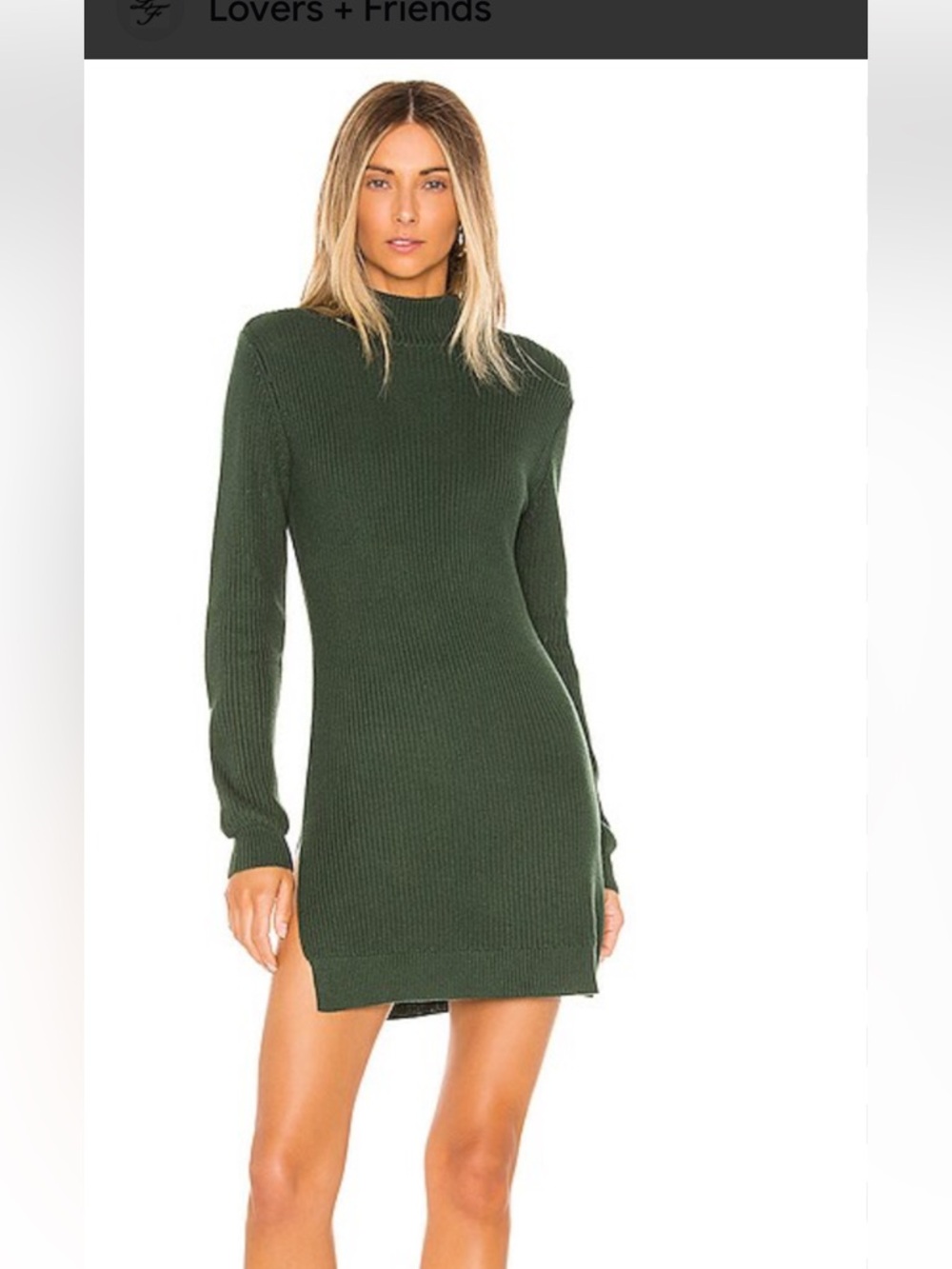 Lovers + Friends Luella Green sweater dress Size Small NWT
